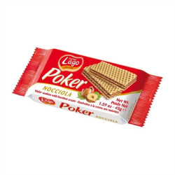 Lago Poker Hazelnut Cream Wafers 45g (20 Pack)