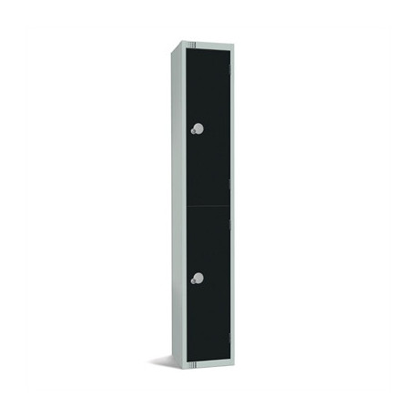 Elite Double Door Coin Return Locker Graphite Black
