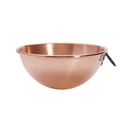 De Buyer Copper Egg Whites Bowl with Cast Iron Ring Handle 200mm