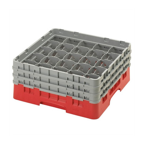 Cambro Camrack Red 25 Compartments Max Glass Height 174mm