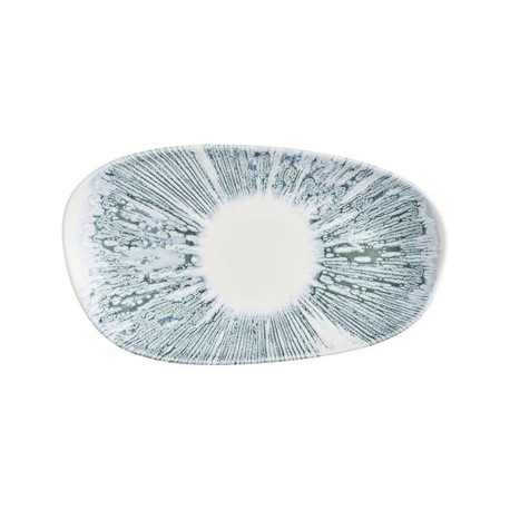 Churchill Lyra Organic Oblong Plates Blue Opal 260x150mm (12 Pack)