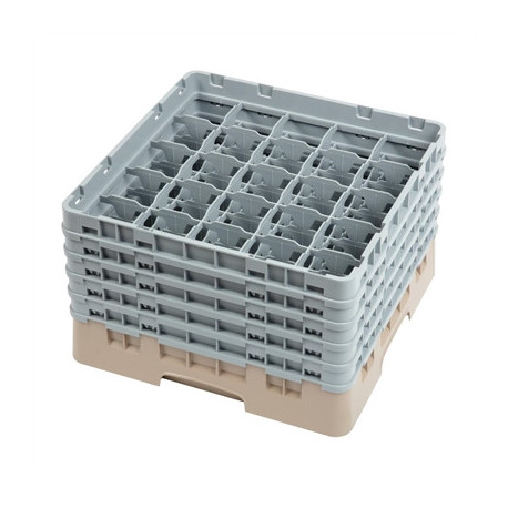 Cambro Camrack Beige 25 Compartments Max Glass Height 257mm