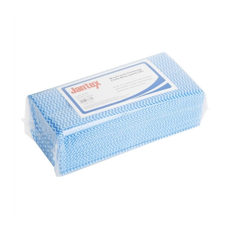 Jantex Washroom Cleaning Cloth Blue (50 Pack)