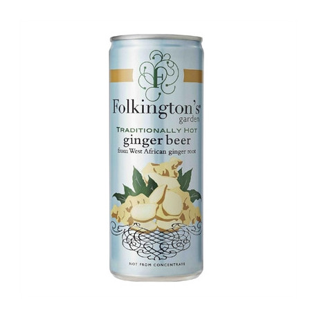 Folkington's Sparkling Drinks Ginger Beer Can 250ml (12 Pack)