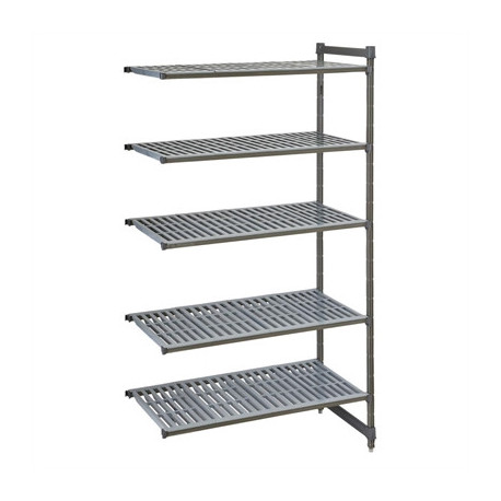 Cambro Camshelving Basics Plus Add-On Unit 5 Tier With Vented Shelves 2140(H)x 1480(W)x 460(D)mm