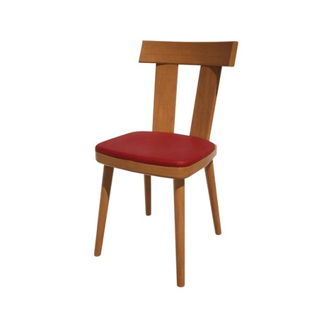 Bolero Bespoke Bamba Side Chair Red/Oak