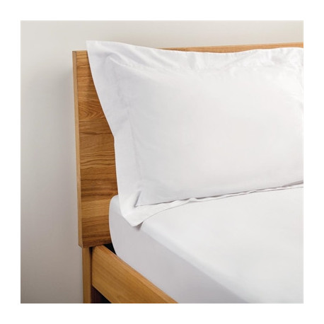Mitre Essentials Pyramid Oxford Pillowcases White (2 Pack)