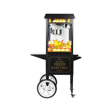 Haxro HX8588 Popcorn Machine and Cart Black