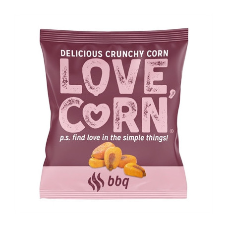 LOVE CORN BBQ Crunchy Corn Snack 20g (24 Pack)