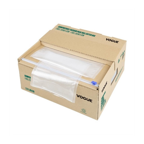 Vogue Compostable Vacuum Pack Roll Cutter Box 200mm & 300mm Twin Pack