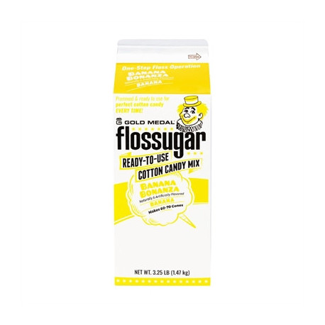 Flossugar Banana Ready to Use Cotton Candy Mix 1.47kg