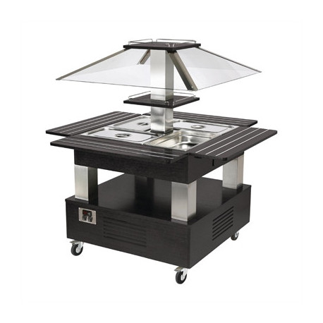 Roller Grill Chilled Salad Bar Square Black
