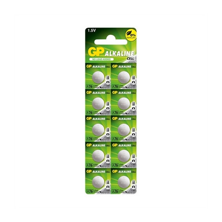 GP  Battery LR44 A76 (10 Pack)