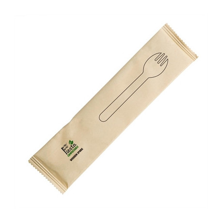 Fiesta Compostable Individually Wrapped Wooden Sporks (500 Pack)