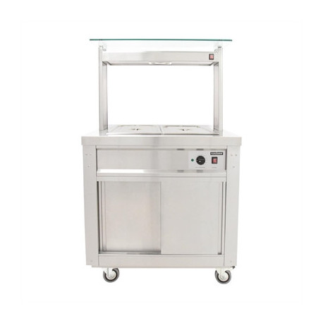 Parry Hot Cupboard with Dry Bain Marie Top and Quartz Heated Gantry FS-HB2PACK