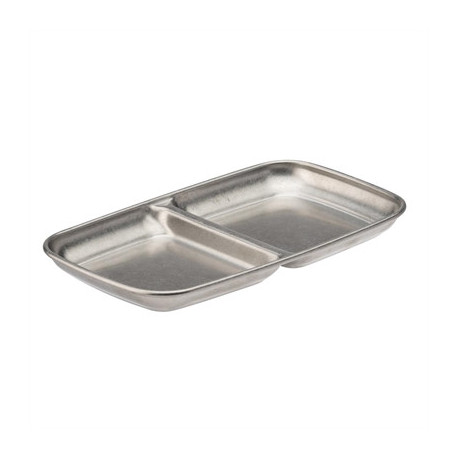 Utopia Artemis Double Dip Trays Rumbled Steel 155x90mm (12 Pack)