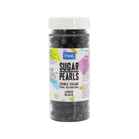 PME Large Sugar Pearls 90g - Black