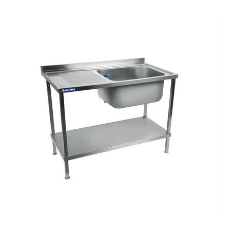 Vogue Fully Assembled Stainless Steel Sink Left Hand Drainer 1200mm