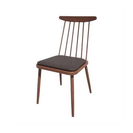 Bolero Bespoke Frank Side Chair Anthracite/Walnut