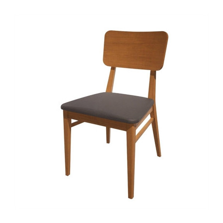 Bolero Bespoke Brenda Side Chair in Anthracite/Oak