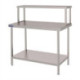 Vogue Stainless Steel Wall Prep Table Welded with Gantry 1200mm