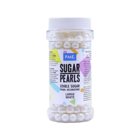 PME Large Sugar Pearls 90g - White