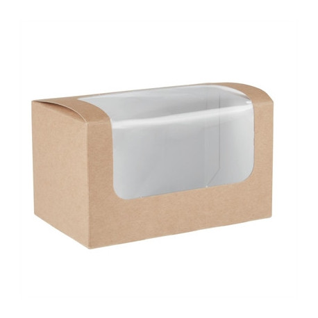 Colpac Compostable Kraft Sandwich Packs With PLA Window (500 Pack)