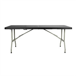 Bolero Rectangular Centre Folding Table 6ft Black