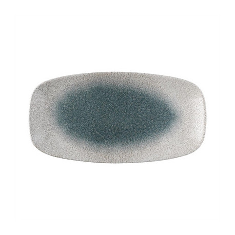 Churchill Raku Duo Agate Chefs Oblong Plates Topaz 287x152mm (12 Pack)