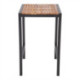 Bolero Square Steel and Acacia Bar Table 600mm