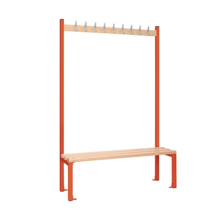 Single-Sided Island Seating Red 1200mm