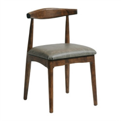 Austin Dining Chair Vintage with Helbeck Saddle Ash Seat (2 Pack)
