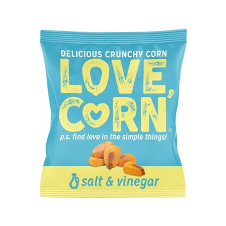 LOVE CORN Salt & Vinegar Crunchy Corn Snack 20g (24 Pack)