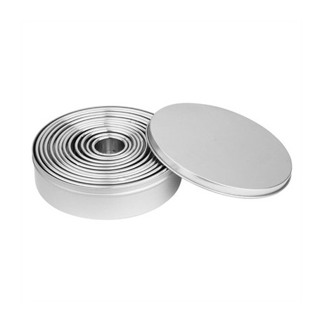 Vogue Stainless Steel Round Plain Cutters ( 12 Pack)
