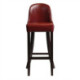 Kilsby Bar Chair in Dark Walnut with Bison Bordeaux Seat