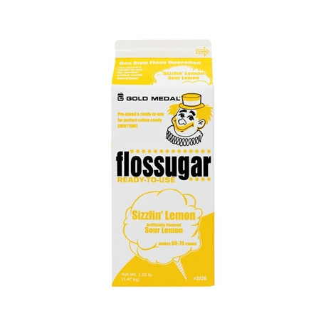 Flossugar Sour Lemon Ready to Use Cotton Candy Mix 1.47kg
