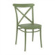 Cross Side Chairs Olive Green (2 Pack)