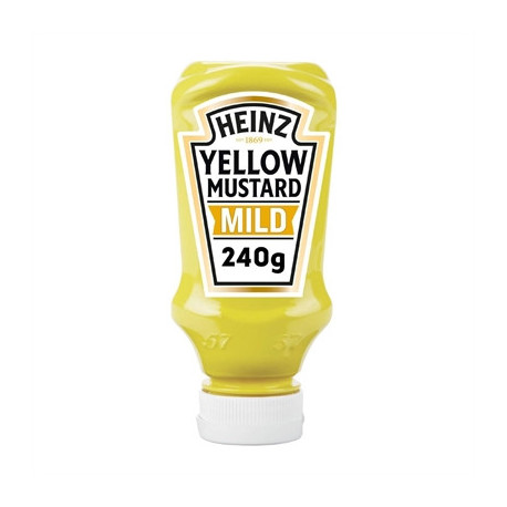 Heinz Table Top Yellow Mustard Mild 220ml (8 Pack)