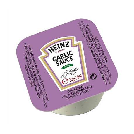 Heinz Garlic Sauce Dip Pots 25ml (100 Pack)