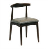 Austin Dining Chair Dark Walnut with Helbeck Saddle Ash Seat (2 Pack)