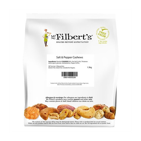 Mr Filberts Loose Serve Catering Bag Salt & Pepper Cashews 1.5kg