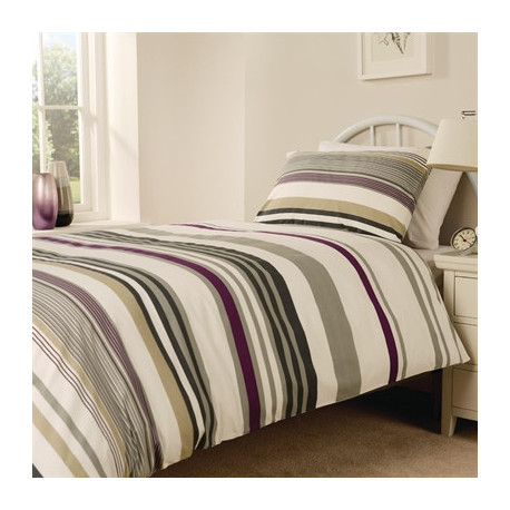 Mitre Essentials Madison Stripe Housewife Pillowcase Magenta