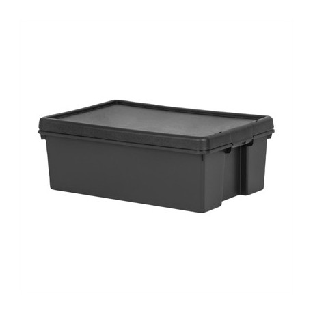 Wham Bam Recycled Storage Box & Lid Black 36Ltr
