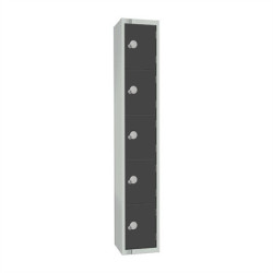 Elite Five Door Coin Return Locker Graphite Grey