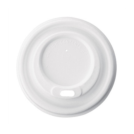 Fiesta Compostable Bagasse Coffee Cup Lids 225ml / 8oz (1000 Pack)