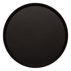 Cambro Treadlite Fibreglass Round Non-Slip Tray Black 405mm