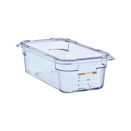 Araven ABS Food Storage Container Blue GN 1/3 100mm