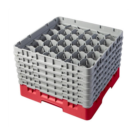 Cambro Camrack Red 30 Compartments Max Glass Height 298mm