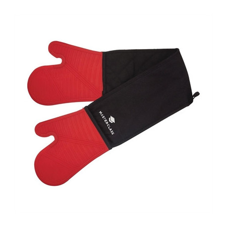MasterClass Seamless Silicone Double Oven Glove Red