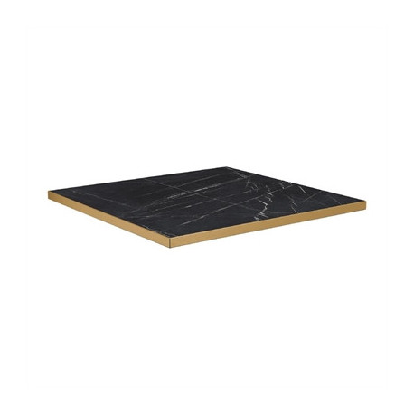 Omega Square Laminate Table Top Black Marble 600x600mm